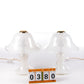 Vintage Set van 2 Doria Tafellampen van Mondgeblazen glas,1970 Duitsland.