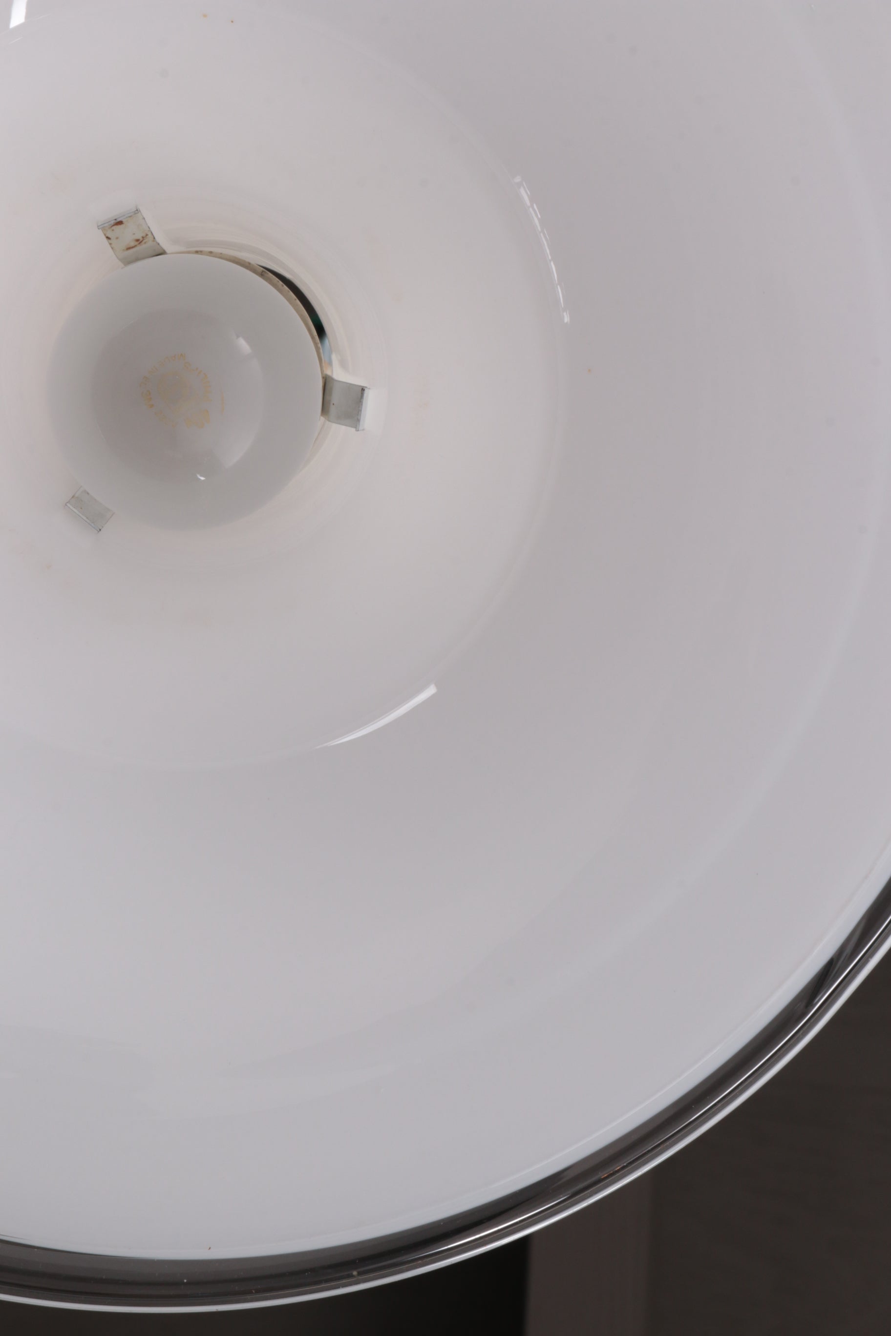 Witte mondgeblazen opaline glazen hanger van Michael Bang voor Holmegaard, Denemarken, jaren 80