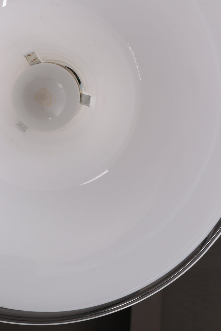 Witte mondgeblazen opaline glazen hanger van Michael Bang voor Holmegaard, Denemarken, jaren 80