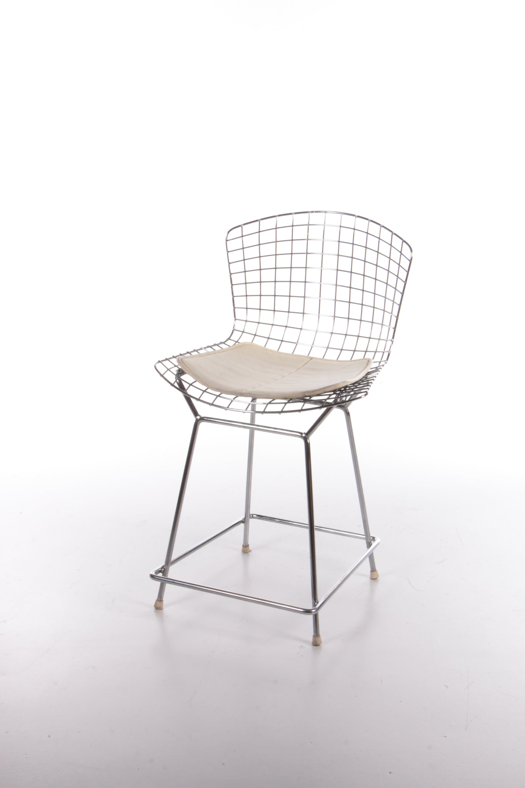 Knoll Bertoia Barkruk met mooi orgineel kussentje,1970