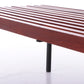 Vintage wooden bench in the style of Charlotte Perriand, 1960s