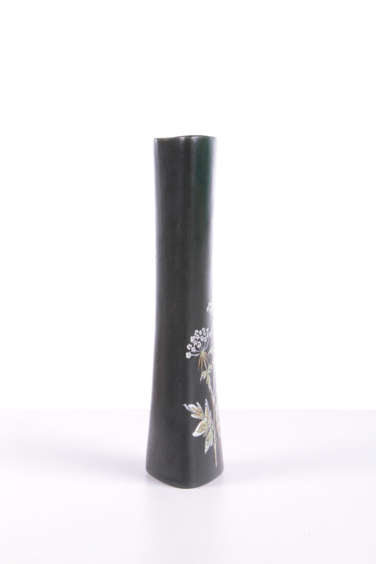 Vintage Ravnild Ceramic Vase With Bamboo Handle | Mid century, Denmark