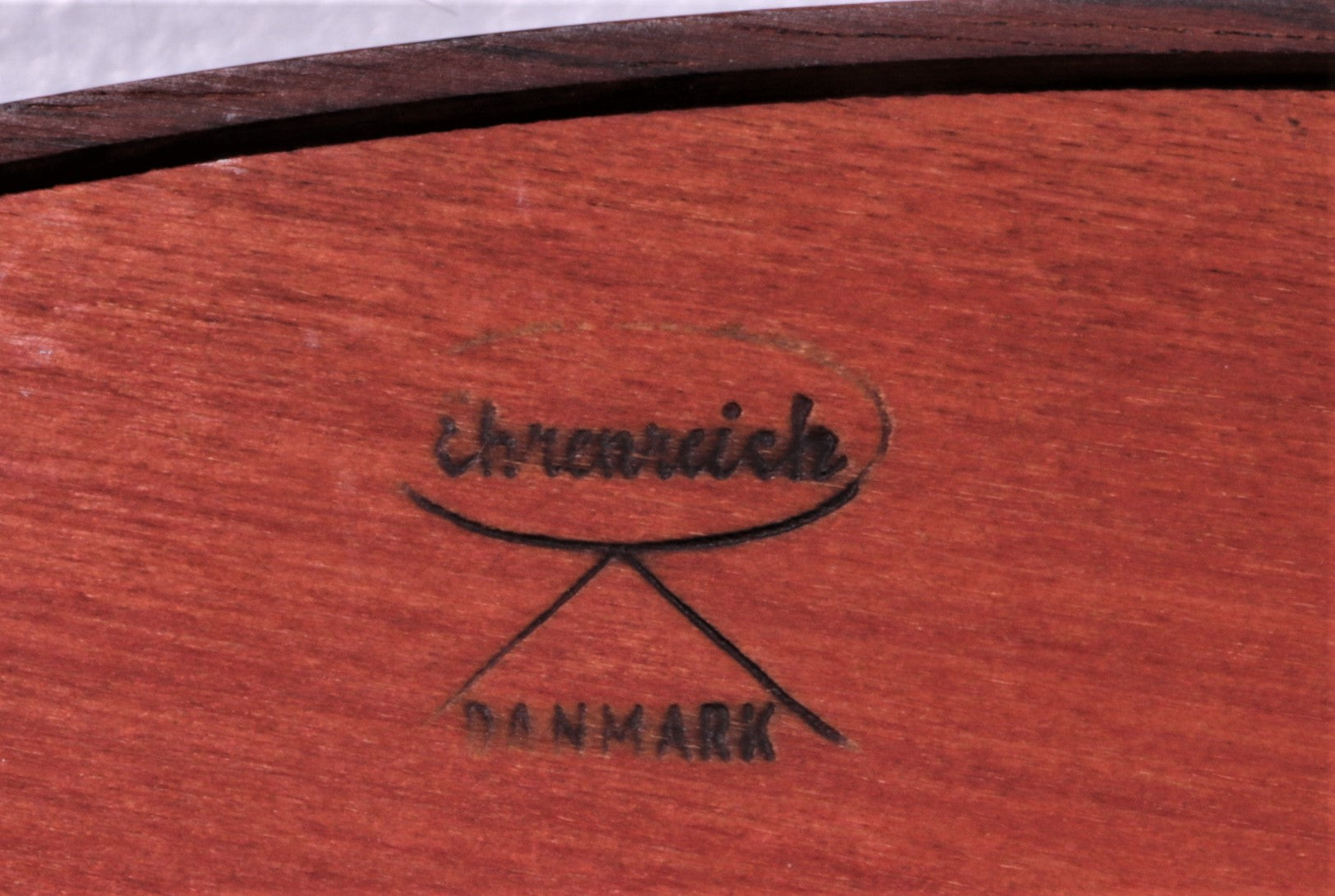 Deense Ronde spiegel gemaakt van teak hout jaren60 Denemarken.
