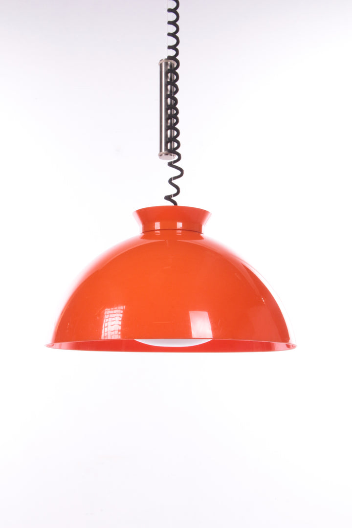 Hanglamp Oranje ontwerp van Achille & Pier Giacomo door Kartell,1959