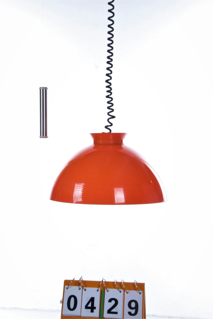 Hanglamp Oranje ontwerp van Achille & Pier Giacomo door Kartell,1959
