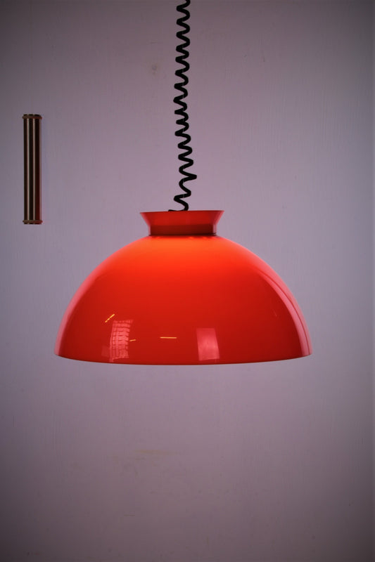 Hanglamp Oranje ontwerp van Achille & Pier Giacomo door Kartell,1959