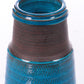 Terracota blauwe Scandinavische vaas van Nils Kahler for Kahler Keramik