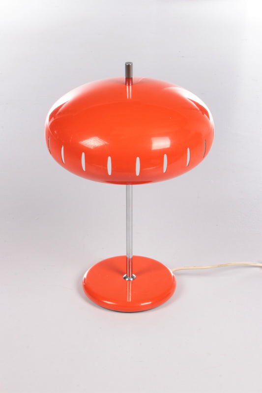 Vintage Oranje metalen tafellamp, 1960s