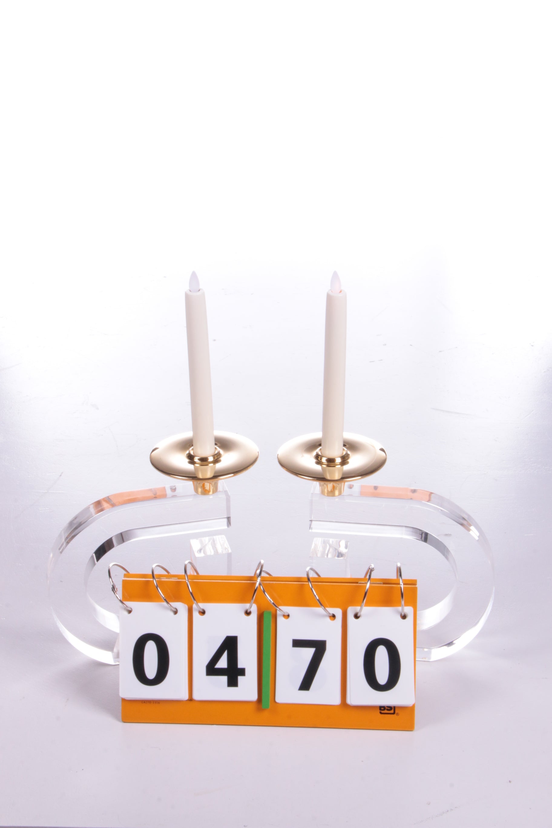Hollywood Regency Set kandelaars van plexiglas,1970