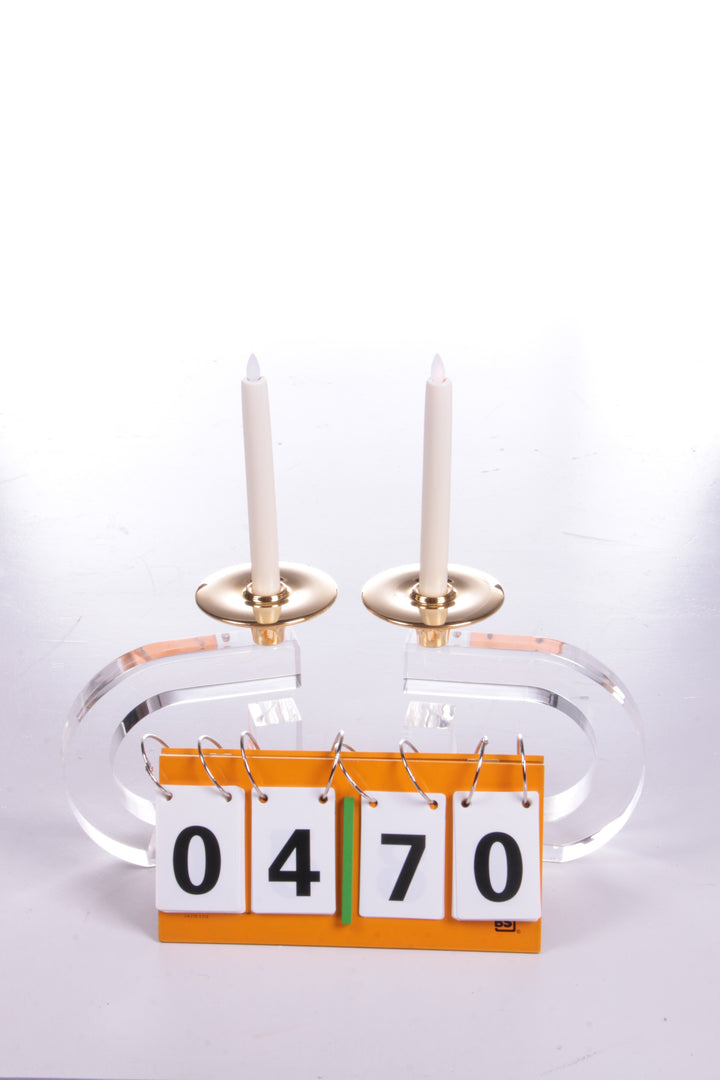 Hollywood Regency Set kandelaars van plexiglas,1970