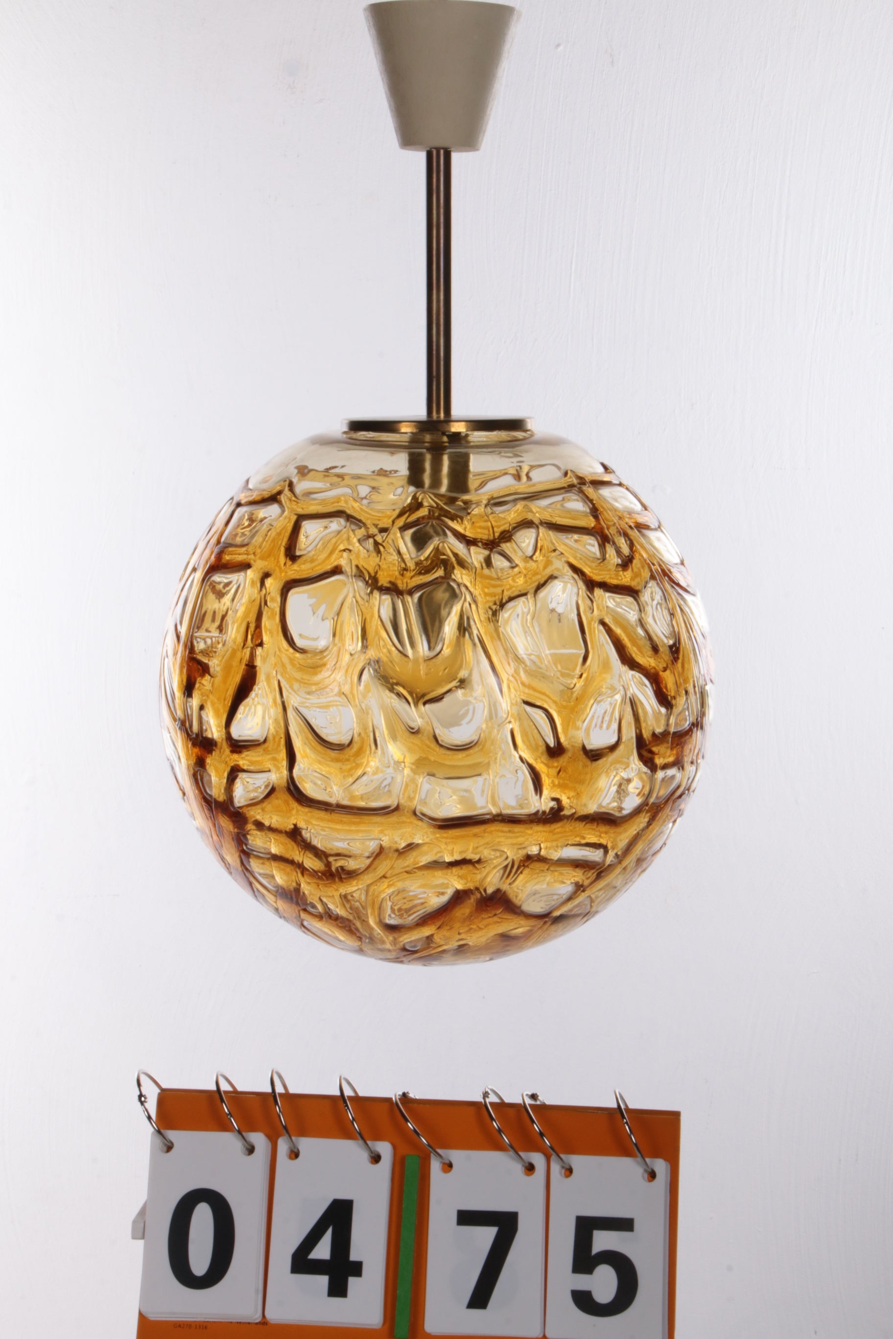 Grote Vintage Doria Murano glas Hanglamp gemaakt door Temde Leuchten,1960s