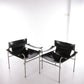 Walter Antonis set van 2 tuiglederen fauteuils gemaakt door 't Spectrum,1970