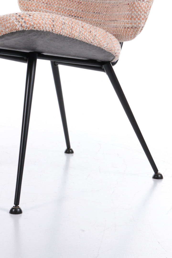 Vintage set stoelen met metalen pootjes,1970