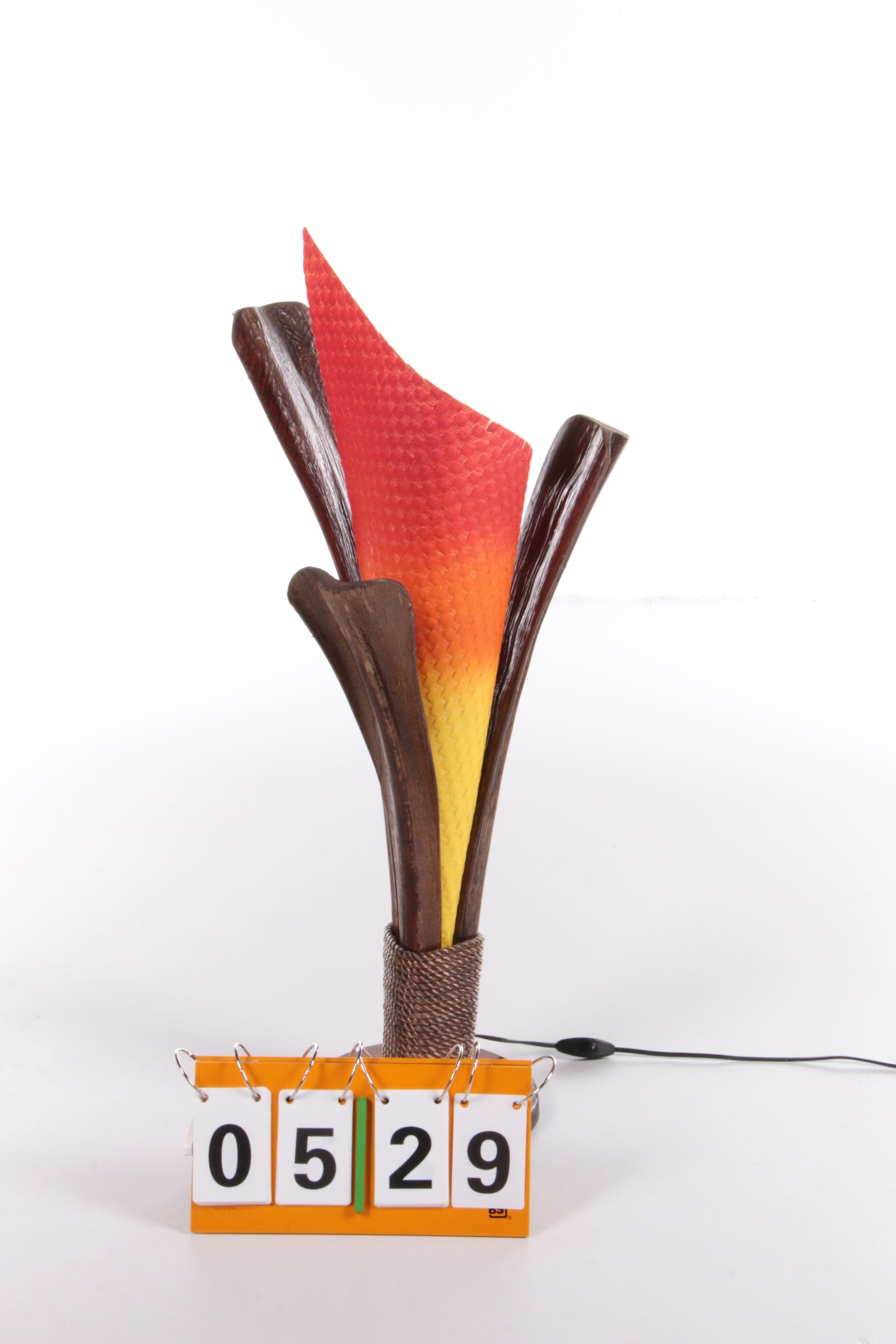 Vintage Franse Vloerlamp gemaakt van Gedroogde schors,1980