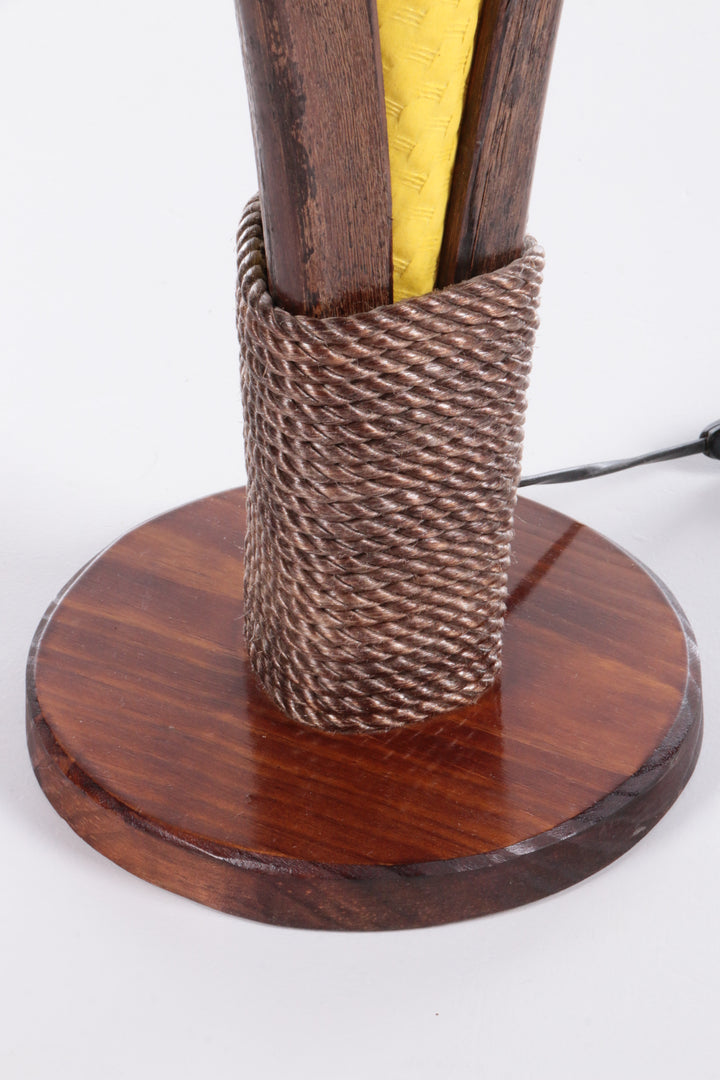 Vintage Franse Vloerlamp gemaakt van Gedroogde schors,1980