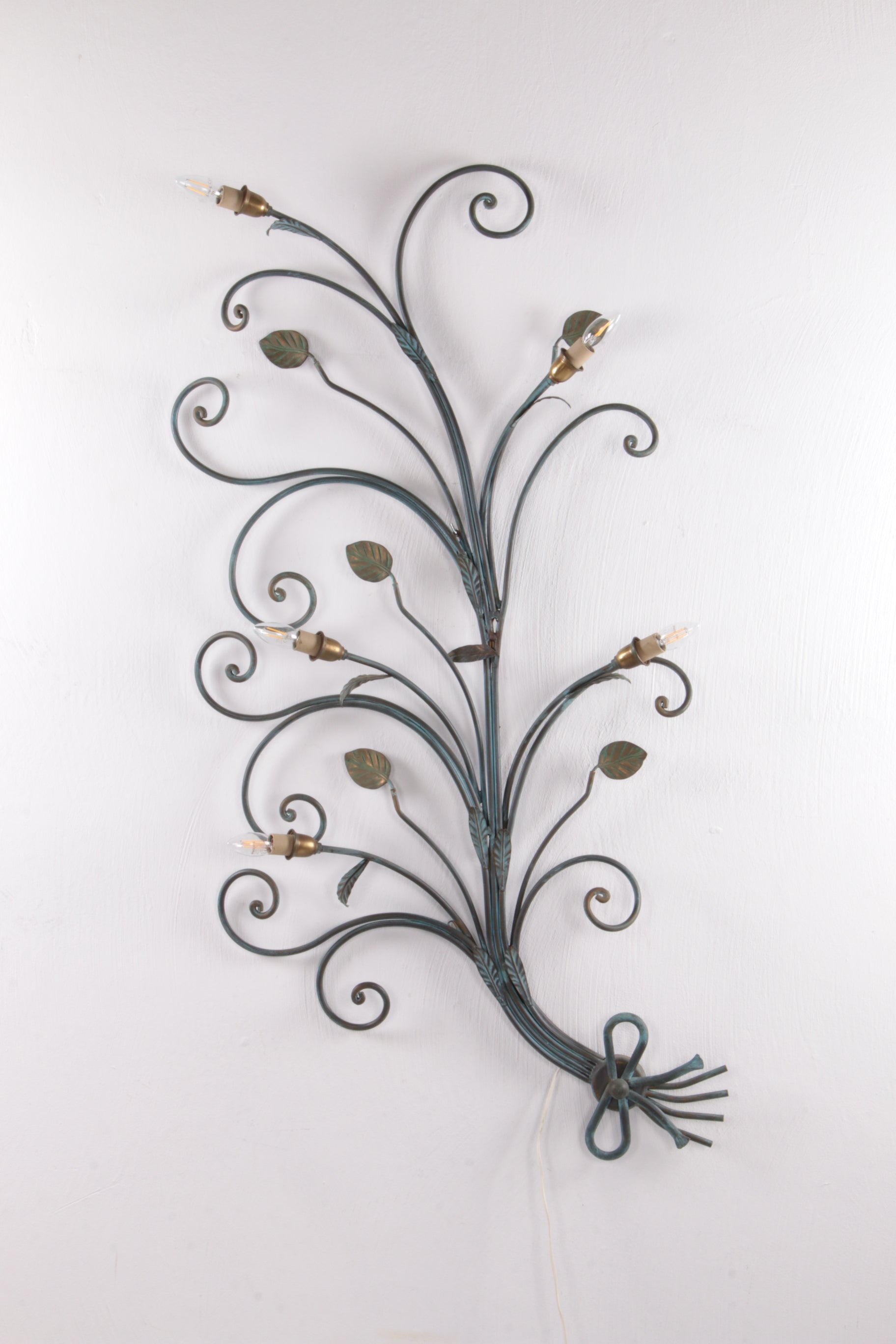 Elegant 1970s Bronze Wall Sconce