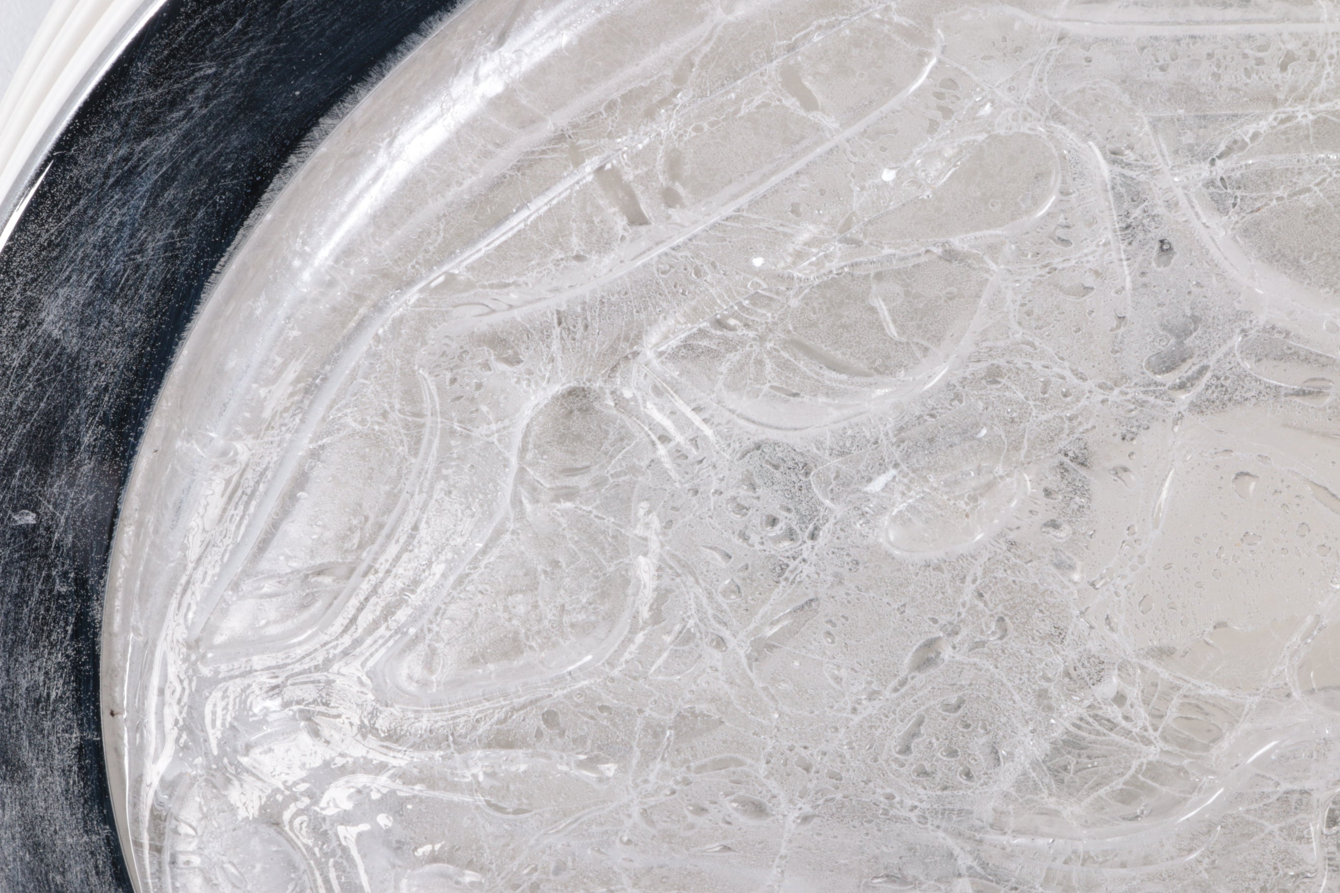 Vintage Plafonniere Doria leuchten met ijsglas en metaal,duitsland 1960s.