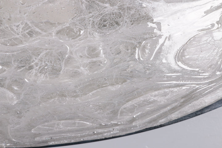 Vintage Plafonniere Doria leuchten met ijsglas en metaal,duitsland 1960s.