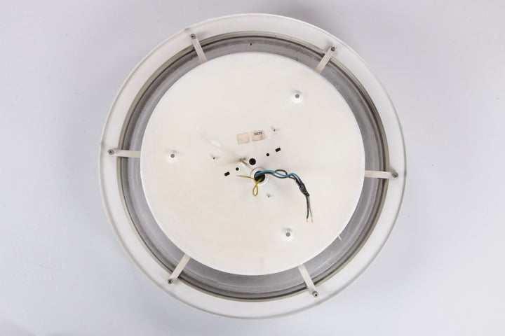 Vintage Plafonniere Doria leuchten met ijsglas en metaal,duitsland 1960s.