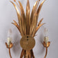 Hans Kögl Vintage gouden wandlamp,Duitsland 1960