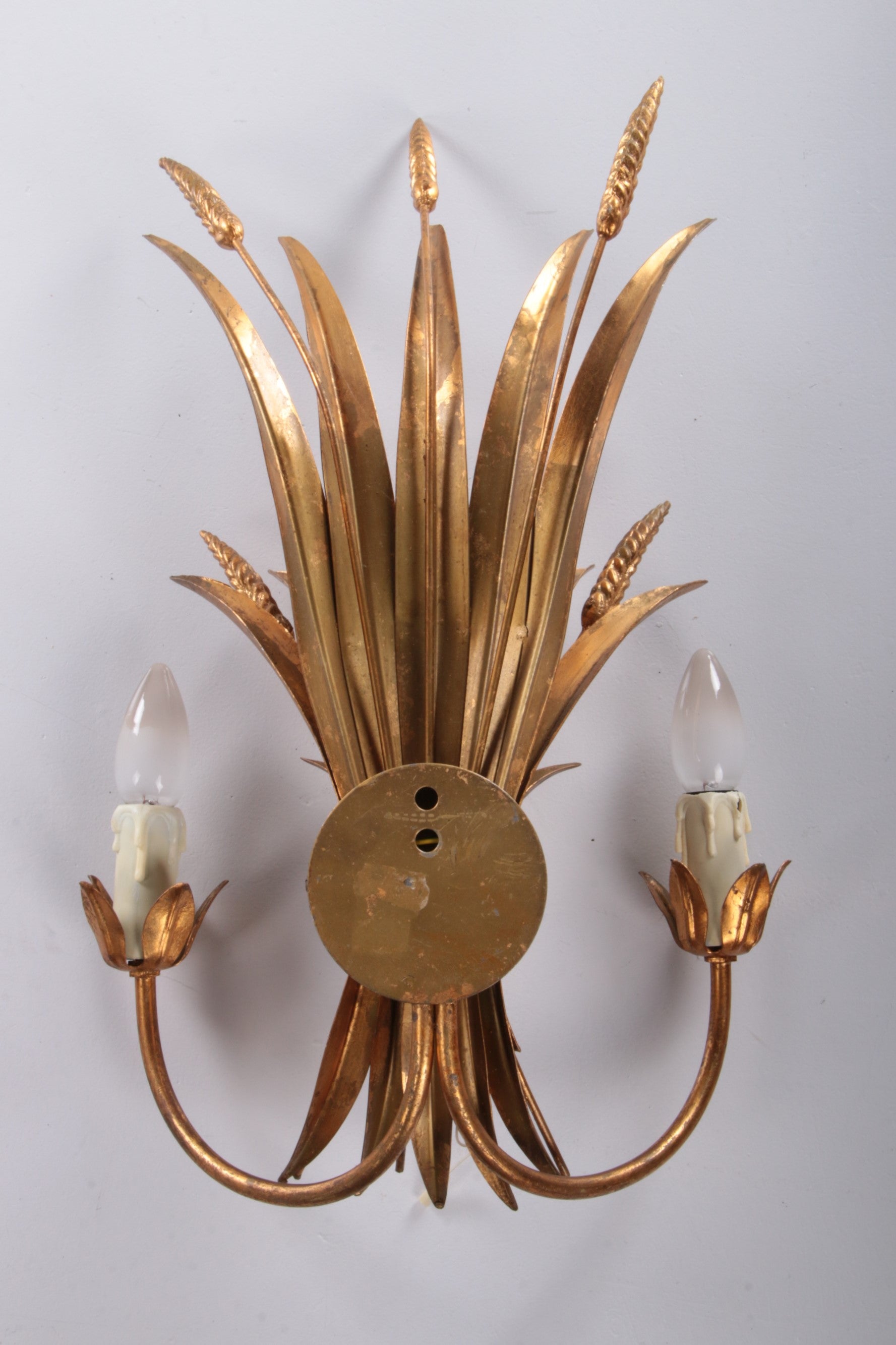 Hans Kögl Vintage gouden wandlamp,Duitsland 1960