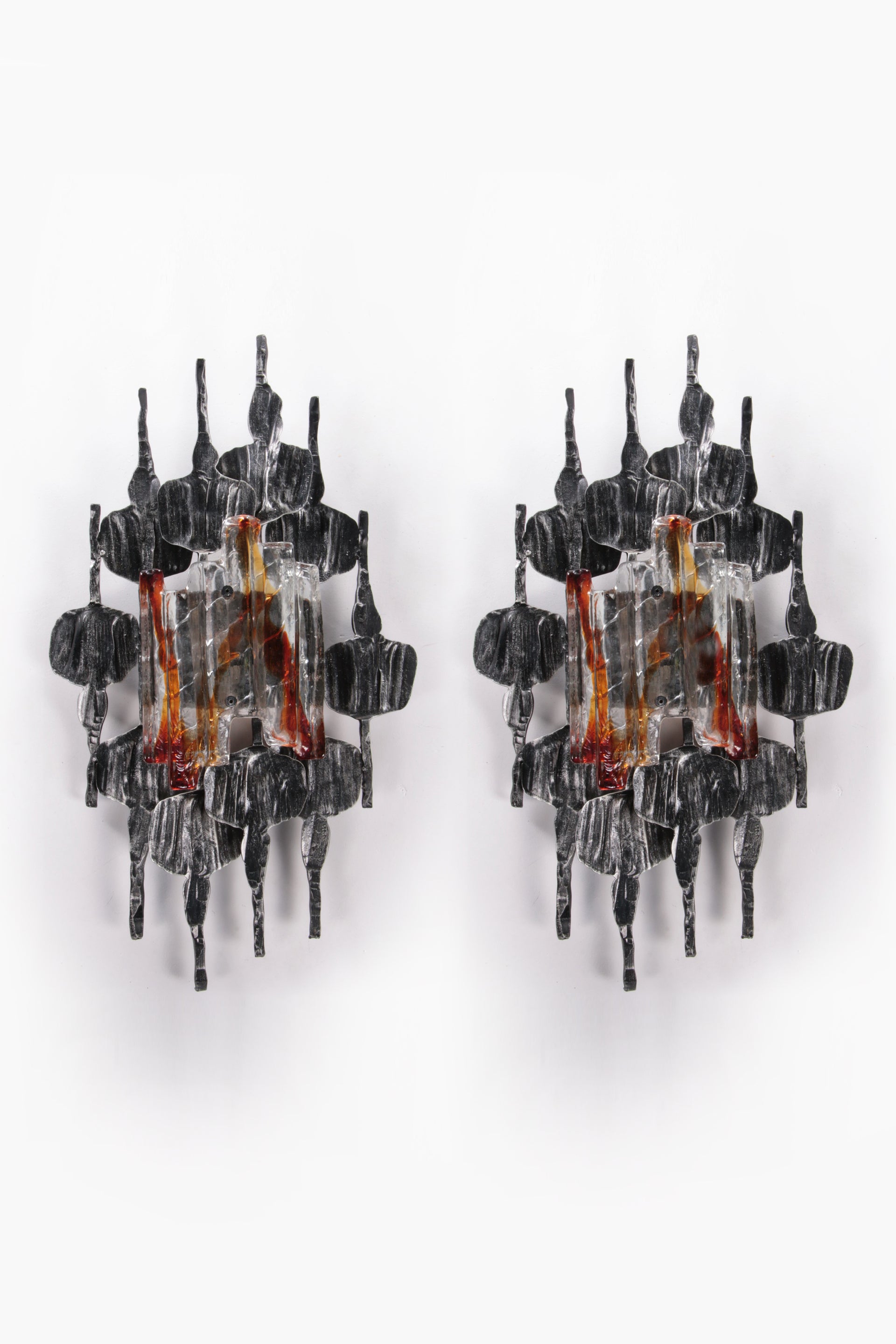 Brutalist Wall Lamps by Tom Ahlstrom & Hans Ehrlich (1960s, Sweden)