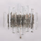 Wandlamp met ijsglas gemaakt door J.T. Kalmar,1960s