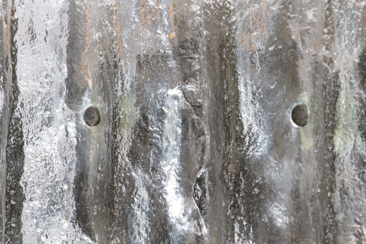 Wandlamp met ijsglas gemaakt door J.T. Kalmar,1960s