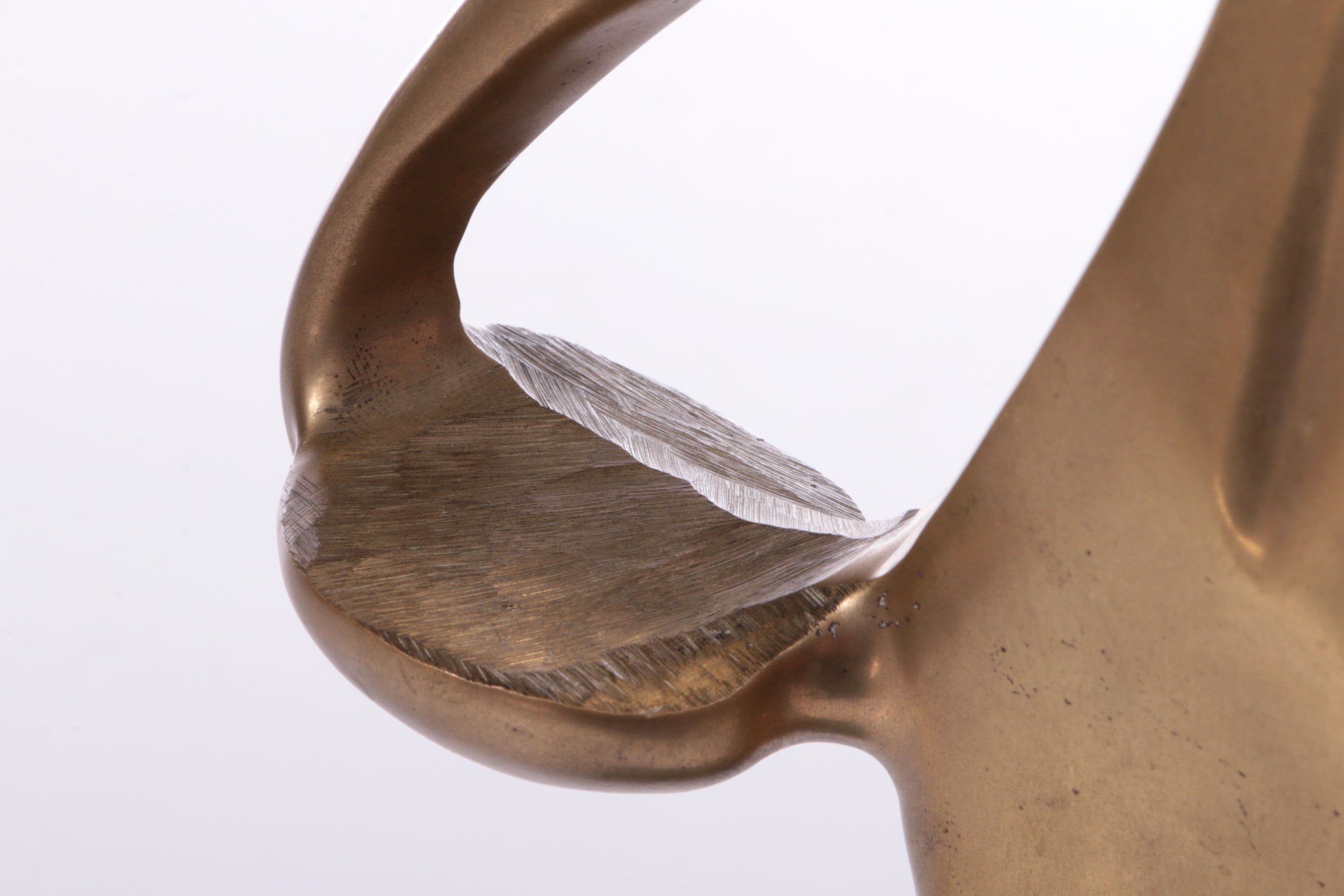 Messing Sculpture Afrikaanse vrouw op een marmerenvoet 70s