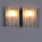 Set wandlampen Doria Leuchten glas met chrome 1960 Duitsland