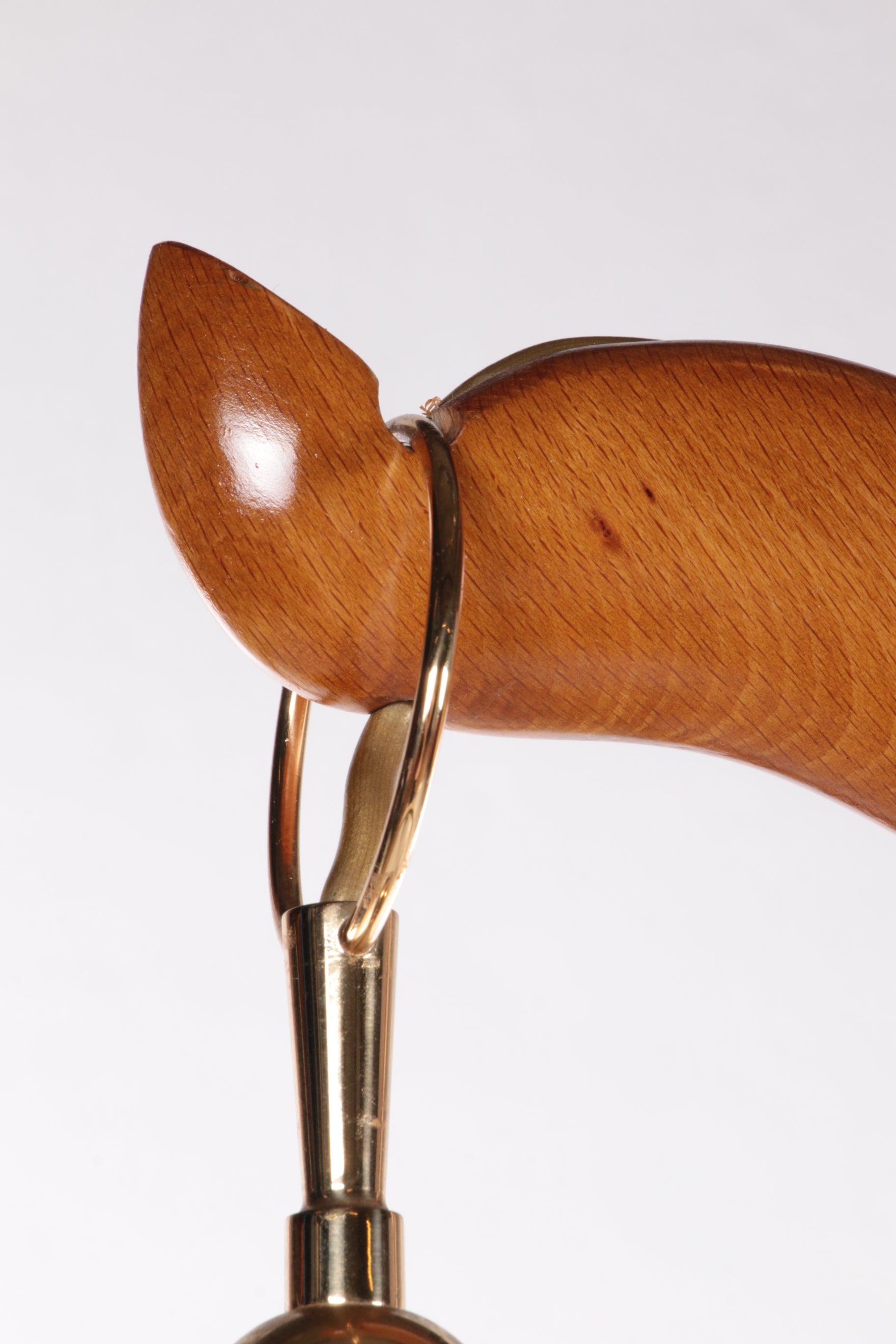 Vintage houten boog vloerlamp Gemaakt in de jaren60 Frankrijk