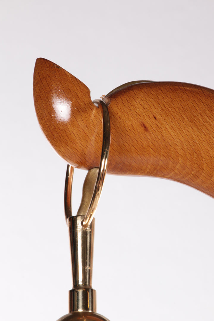 Vintage houten boog vloerlamp Gemaakt in de jaren60 Frankrijk