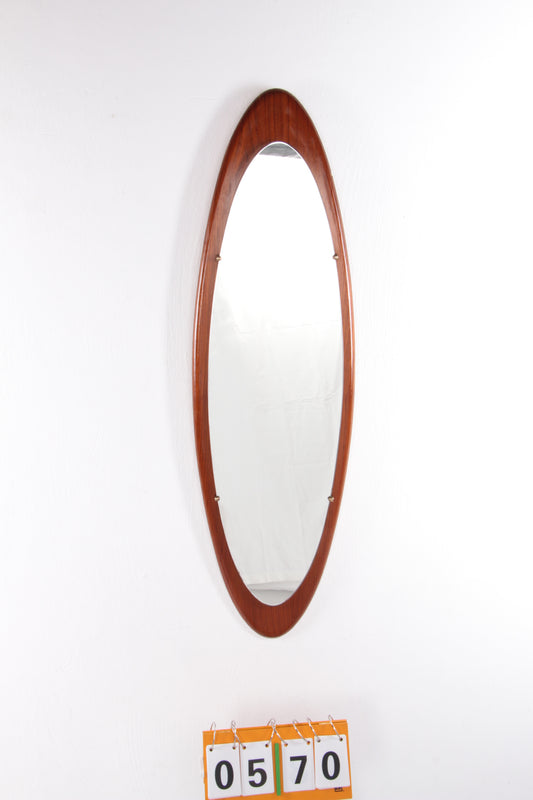 Midcentury Teak Mirror by Franco Campo & Carlo Graffi for Home, Italy 1960s