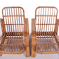 Vintage set bamboe lounge fauteuils ontwerp Paul Frankl, 1960s