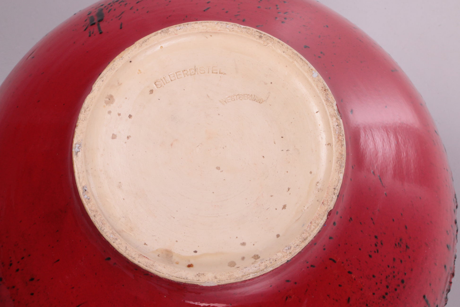Vintage Vaas van Silberdistel red fat lava Westgermany.