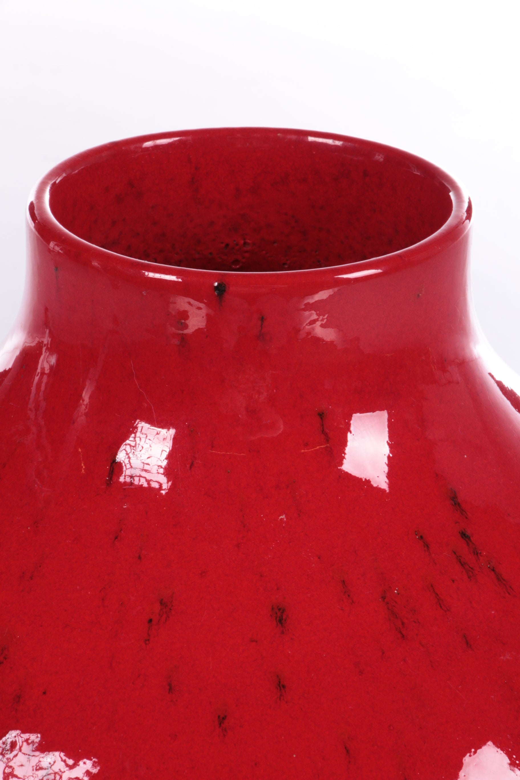 Vintage Vaas van Silberdistel red fat lava Westgermany.
