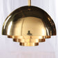Vintage brass pendant lamp by Vereinigte Werkstatten Collection,1960s