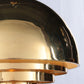 Vintage brass pendant lamp by Vereinigte Werkstatten Collection,1960s