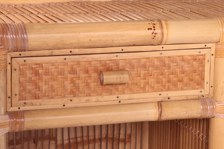 Vintage faux bamboe kaptafel  ‘natural beauty’ jaren80 Frankrijk