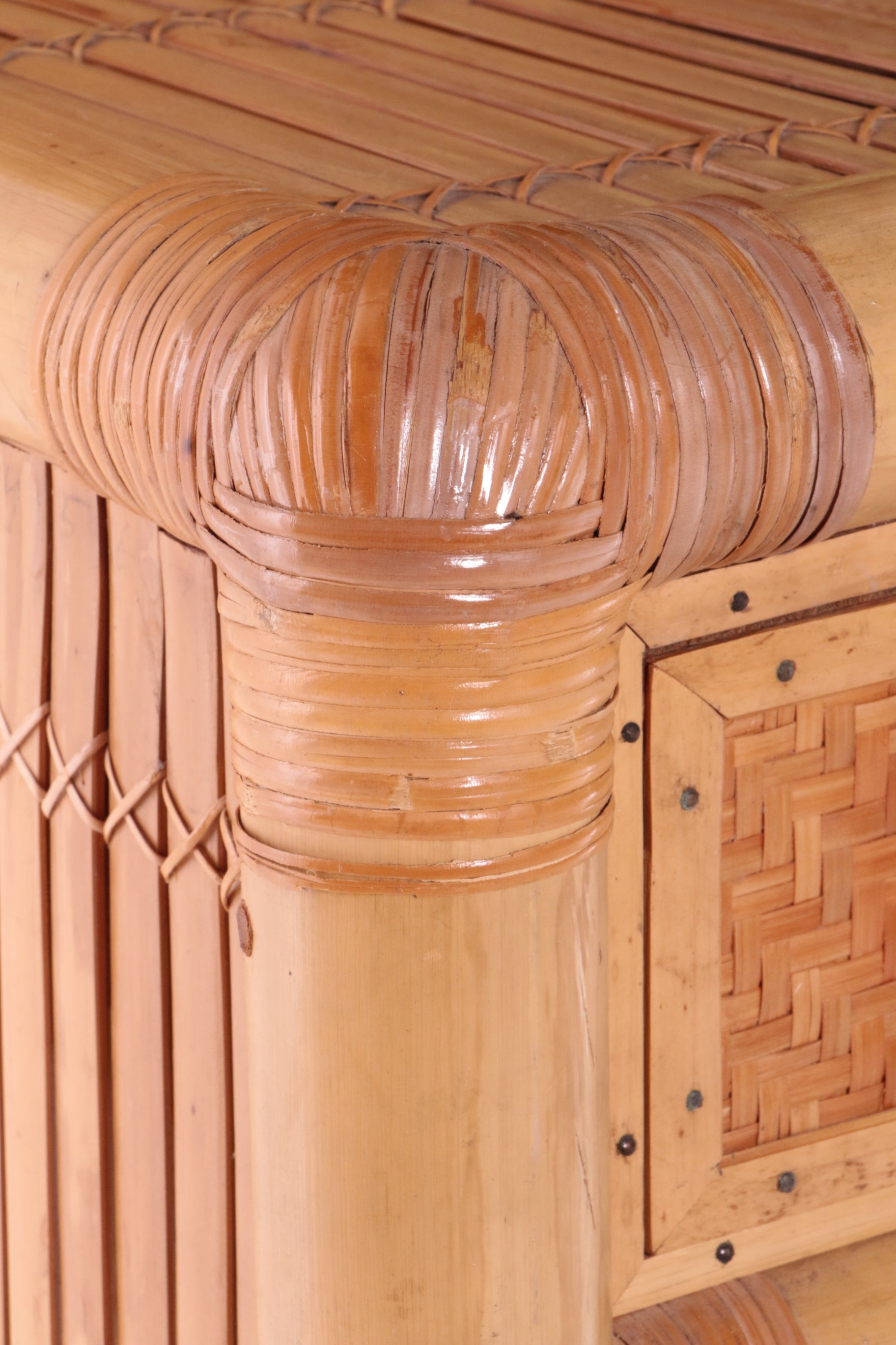 Vintage faux bamboe kaptafel  ‘natural beauty’ jaren80 Frankrijk