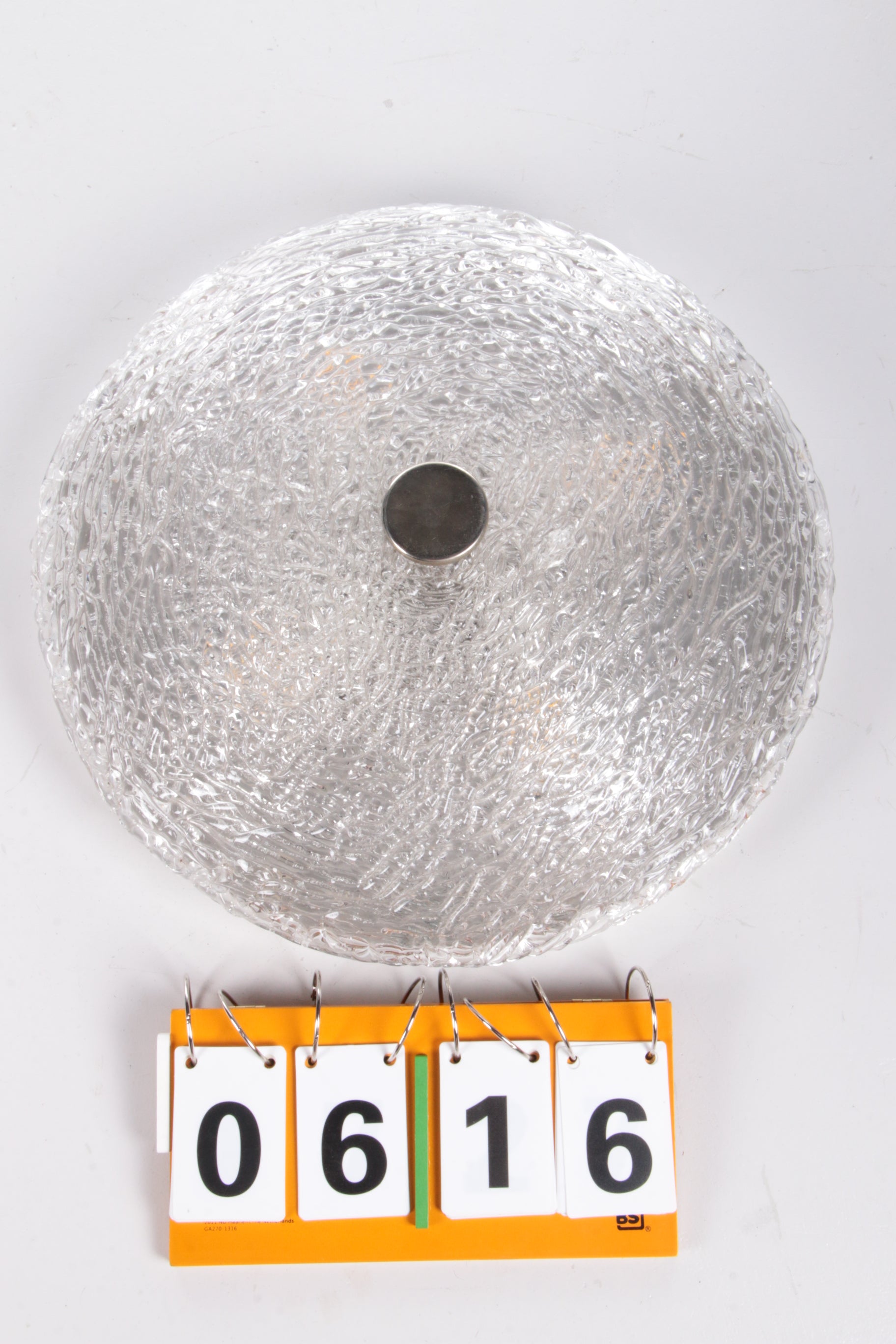 Vintage Plafonniere met chrome en muranoglas, 1960s