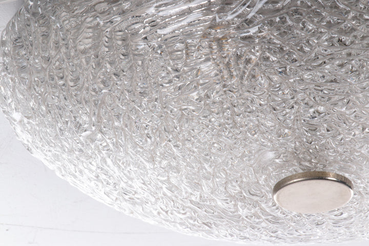 Vintage Plafonniere met chrome en muranoglas, 1960s