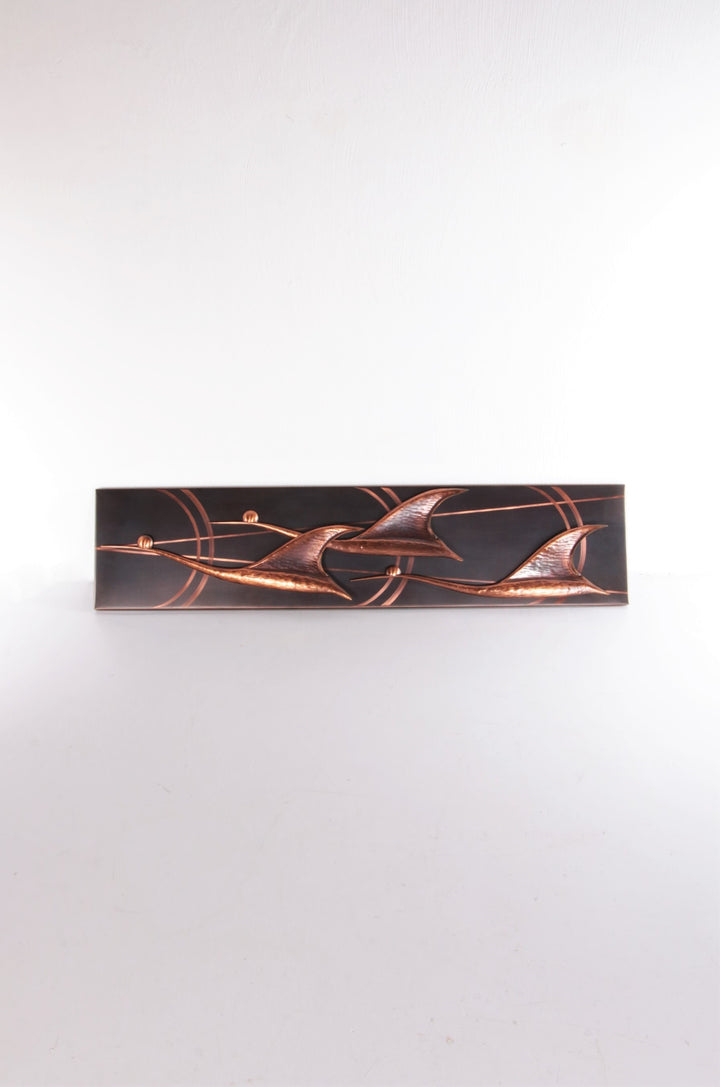 Handgemaakt Wandpaneel met vintage vogels,1970 Duitsland