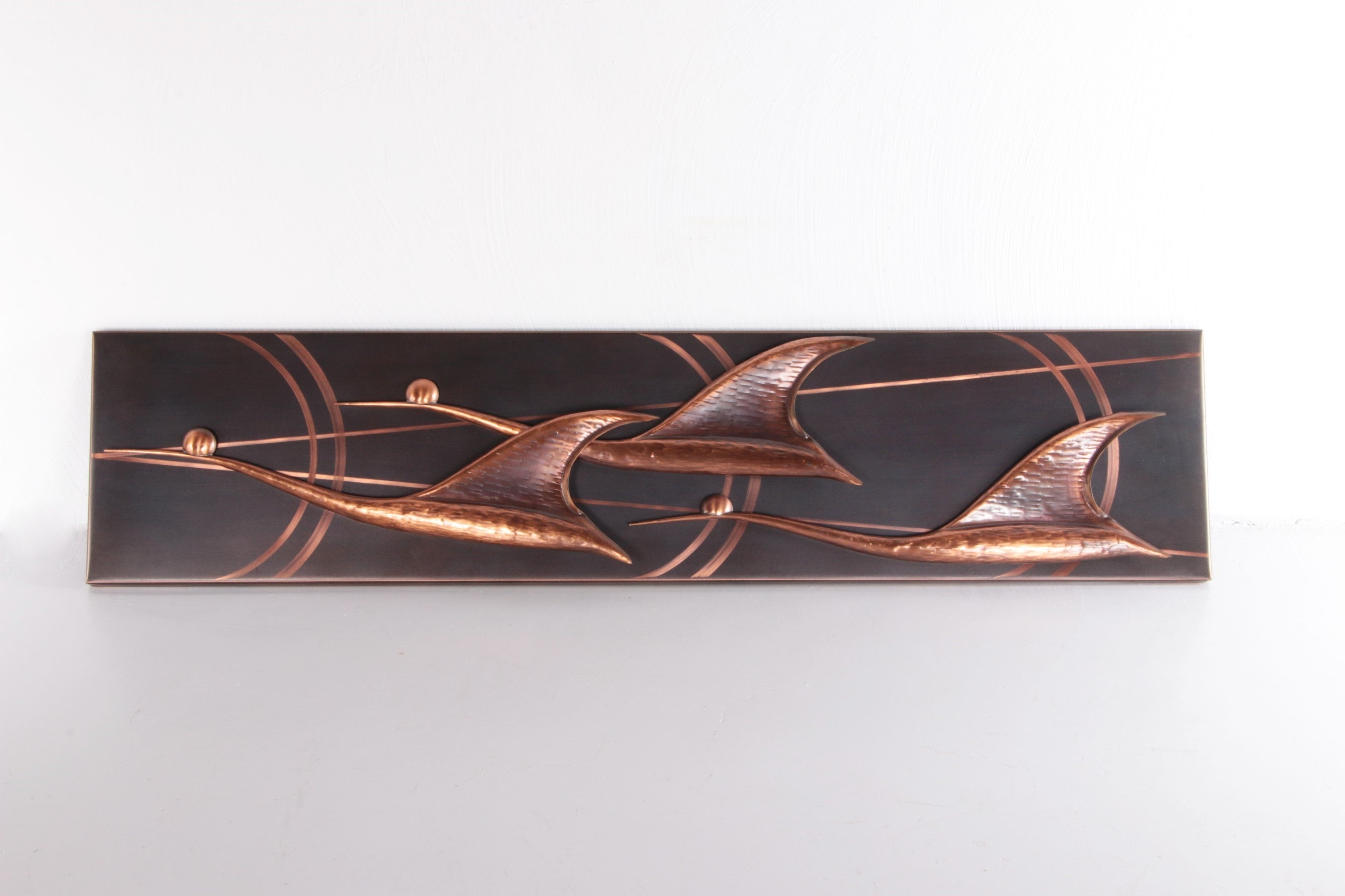 Handgemaakt Wandpaneel met vintage vogels,1970 Duitsland