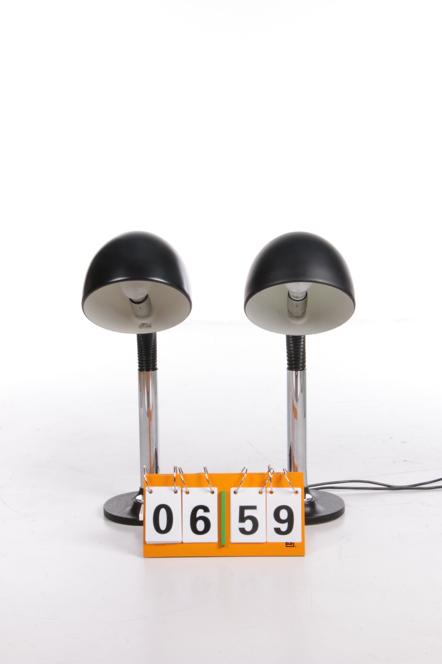 Vintage Set van 2 bureaulampen van Egon Hillebrand,1970 duitsland