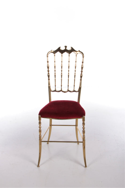 Italian design side chair by Giuseppe Gaetano Descalzi for Chiavari, Italy 1950s