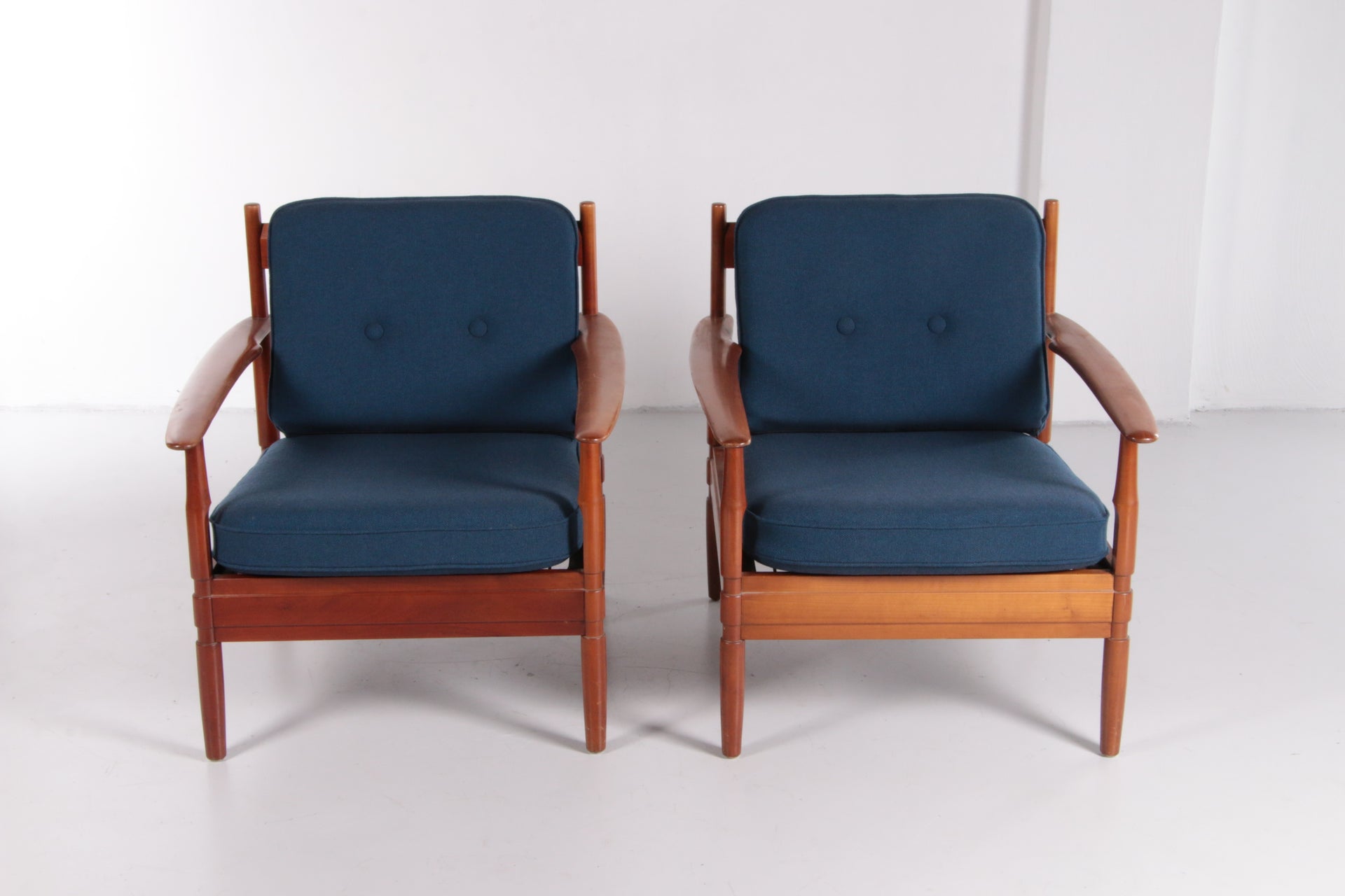 Vintage Set Fauteuils Greta Jalk gemaakt door France and Son,1960 Denemarken.