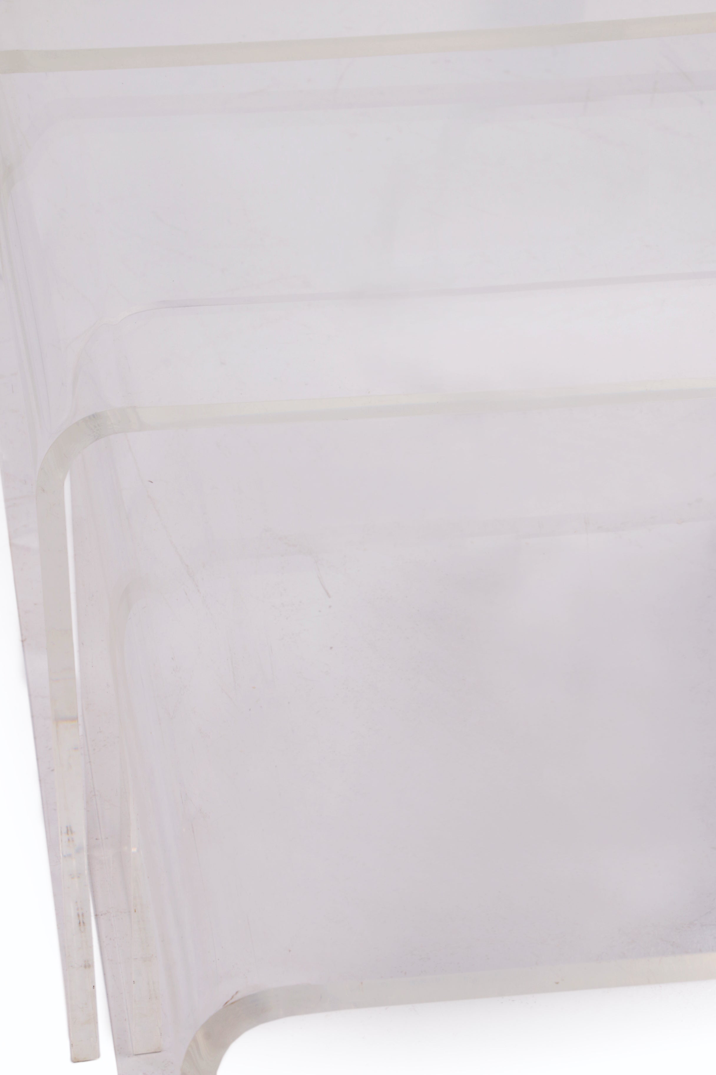 Set plexiglas bijzettafel of plantentafel past bij veel woonstijlen,1970s.