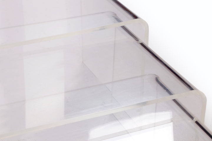 Set plexiglas bijzettafel of plantentafel past bij veel woonstijlen,1970s.