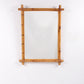 Bamboo with rattan French decorated mirror, rare, 1960